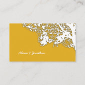 Maple Gold, Twee Bladeren Blank Trouwplaats Kaarte Plaatskaartje (Achterkant)