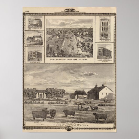 Maple Grove Herd, Cedar Co New Hampton Poster (Voorkant)