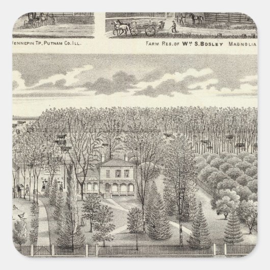 Maple Grove Vierkante Sticker (Voorkant)