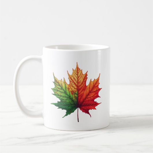 Maple Herfst Leaf Classic Ceramic Koffiemok (Links)