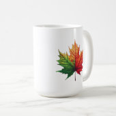 Maple Herfst Leaf Large Classic Ceramic Koffiemok (Voorkant rechts)