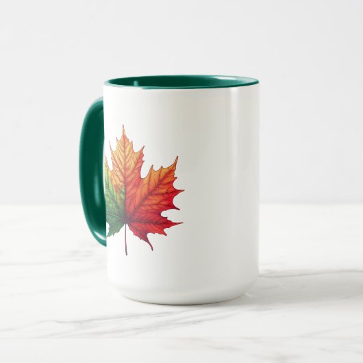 Maple Herfst Leaf Large Combo Mok (Voorkant links)