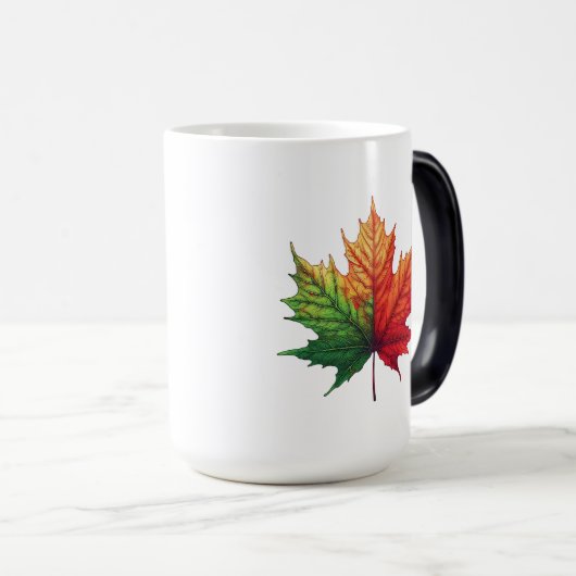 Maple Herfst Leaf Large Morphing Magische Mok (Voorkant rechts)