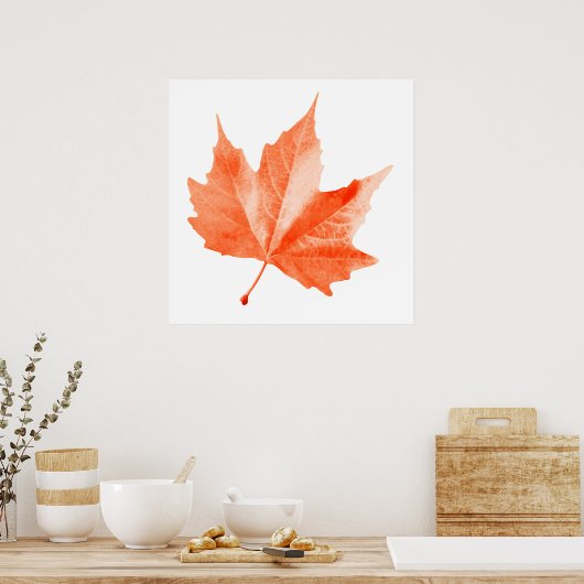 Maple herfstblad poster (Keuken)