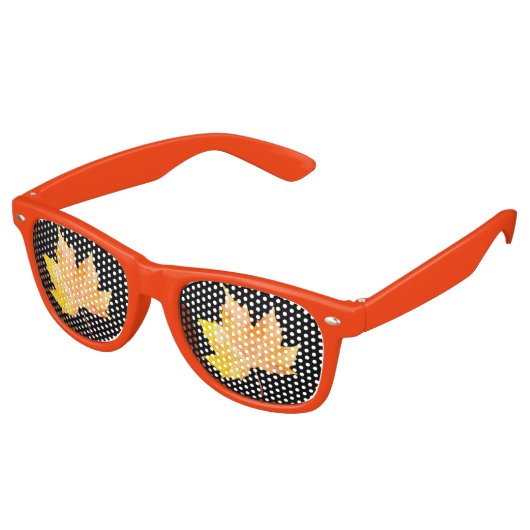 Maple herfstblad retro zonnebril (Gekanteld)