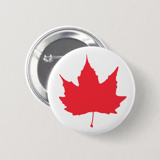 Maple herfstblad ronde button 5,7 cm (Voorkant /achterkant)