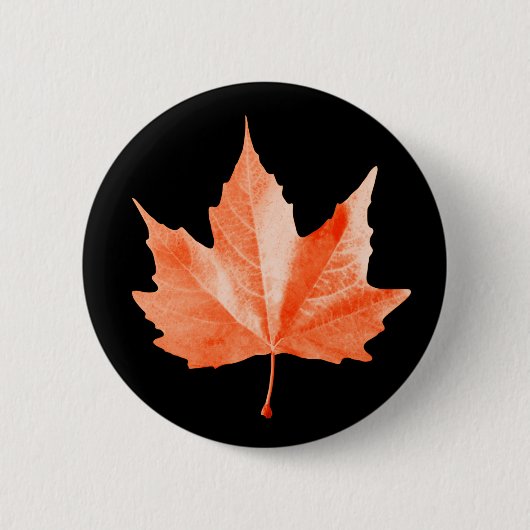 Maple herfstblad ronde button 5,7 cm (Voorkant)