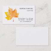 Maple herfstblad visitekaartje (Voorkant / Achterkant)