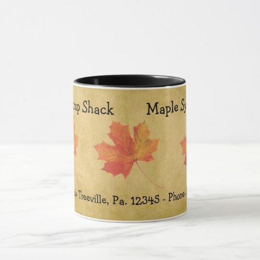 Maple laat de zakelijke Mok van de Maple Syrup ove (Midden)