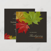 Maple laat Thanksgiving Dinner-uitnodiging Kaart (Voorkant / Achterkant)
