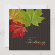 Maple laat Thanksgiving Dinner-uitnodiging