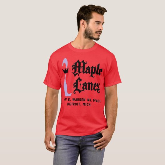 Maple Lanes - Detroit, MI -  bowlingbaan T-shirt (Voorkant volledig)
