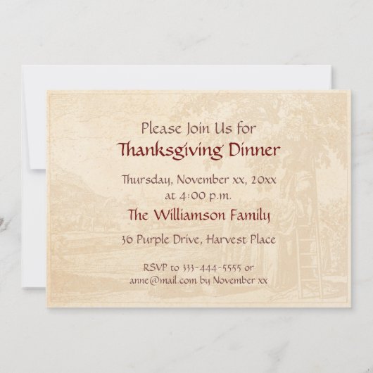 Maple Leaf and Old Harvest Engraving Kaart (Achterkant)