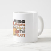 Maple leaf and pumpkin design grote koffiekop (Voorkant rechts)