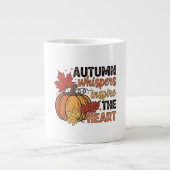 Maple leaf and pumpkin design grote koffiekop (Voorkant)