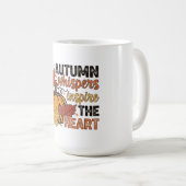 Maple leaf and pumpkin design koffiemok (Voorkant rechts)