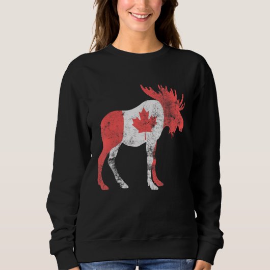 Maple Leaf Animal Canadese Vlag Canada Mannen Vrou Trui (Voorkant)