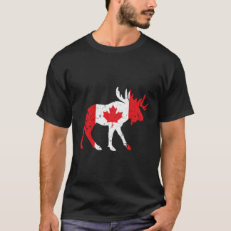 Maple Leaf Animal Canadian Flag Canada T-shirt