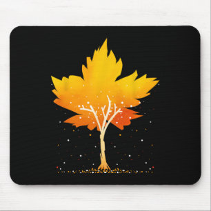 Maple Leaf Autumn Tree Oranje Fall Leaves Season Muismat