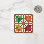 Maple Leaf Barn Quilt Flat Notecard Notitiekaartje (Voorkant / Achterkant in situ)