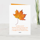 Maple Leaf Bedankt 2 Note Kaart (Achterkant)