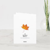 Maple Leaf Bedankt Opmerking Kaart (Achterkant)