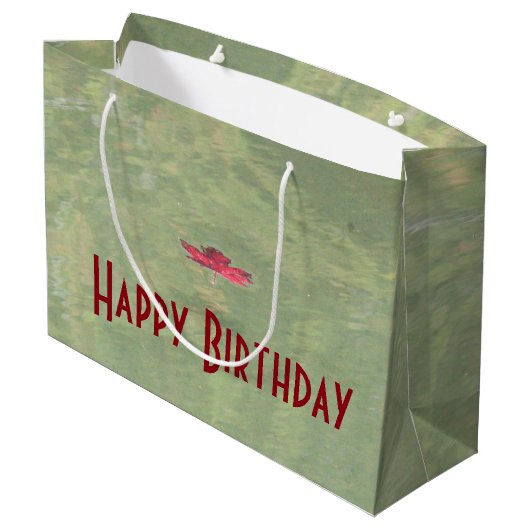 Maple Leaf Birthday Bag Groot Cadeauzakje (Achterkant Gekanteld)