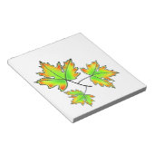 Maple Leaf, botanische, rode oranje bladeren Notitieblok (Schuin)