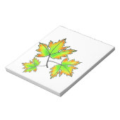 Maple Leaf, botanische, rode oranje bladeren Notitieblok (Linkerzijde)