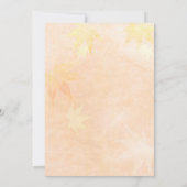 Maple Leaf bruiloft repetitie diner Kaart (Achterkant)