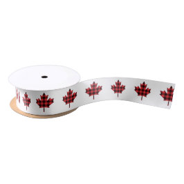 Maple Leaf Buffalo Pset Check Patroon Satijnen Lint