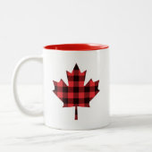 Maple Leaf Buffalo Pset Check Patroon Tweekleurige Koffiemok (Links)