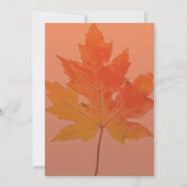 Maple Leaf Burnt Sinaasappel Thanksgiving Feest Di Kaart (Achterkant)