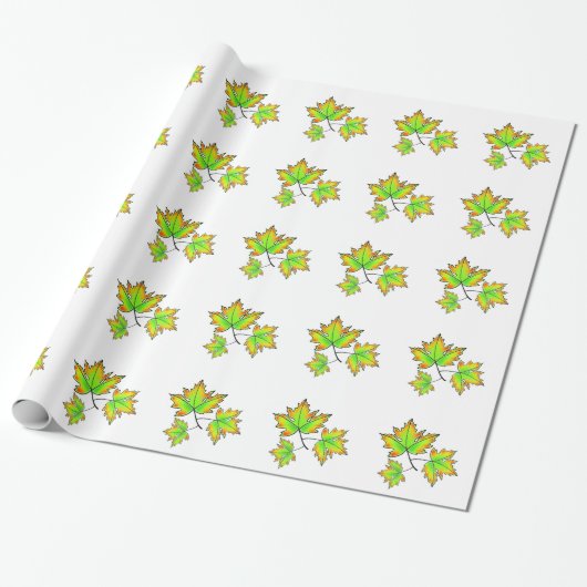 Maple Leaf Cadeaupapier (Uitgerold)