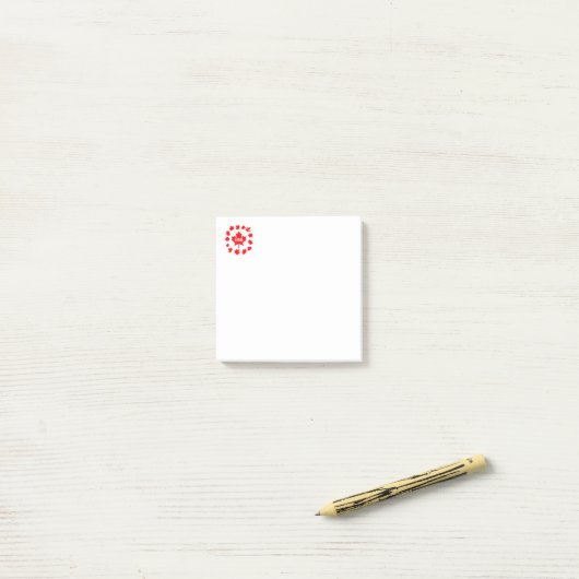 Maple Leaf Canada 150 aanpasbaar Post-it® Notes (Op bureau)