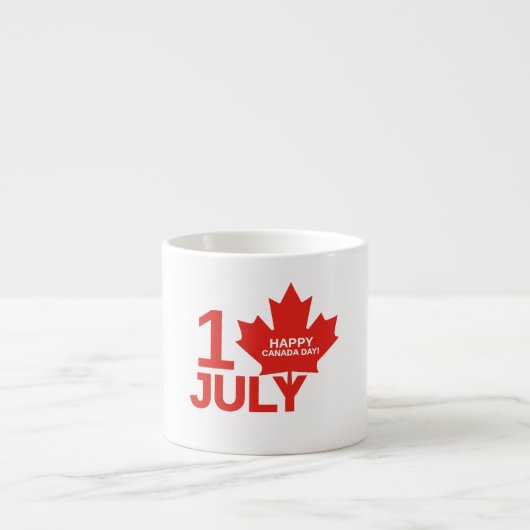 Maple Leaf Canada Dag 1 juli Viering Gift Espresso Kop (Voorkant)