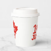 Maple Leaf Canada Dag 1e Juli Feestcadeau Papieren Bekers (Links)