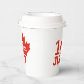 Maple Leaf Canada Dag 1e Juli Feestcadeau Papieren Bekers (Rechts)