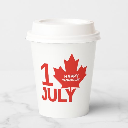 Maple Leaf Canada Dag 1e Juli Feestcadeau Papieren Bekers (Voorkant)