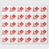 Maple Leaf Canada Dag 1s Juli Feestcadeau Cadeaupapier (Vlak)