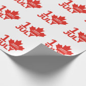 Maple Leaf Canada Dag 1s Juli Feestcadeau Cadeaupapier (Hoek)