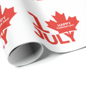 Maple Leaf Canada Dag 1s Juli Feestcadeau Cadeaupapier (Rol Hoek)