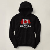 Maple Leaf Canada Day Funny Canadian Retro Flag Hoodie (Design voorkant)