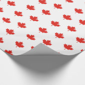 Maple Leaf Canada Day Party Cadeaupapier (Hoek)