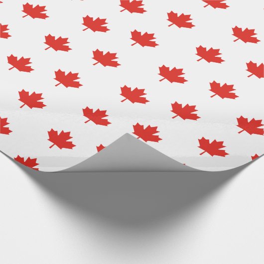Maple Leaf Canada Day Party Cadeaupapier (Hoek)