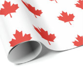 Maple Leaf Canada Day Party Cadeaupapier (Rol Hoek)