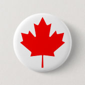 Maple Leaf Canada Day Pin Ronde Button 5,7 Cm (Voorkant)