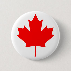 Maple Leaf Canada Day Pin Ronde Button 5,7 Cm