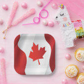 Maple Leaf Canada Flag Papieren Bordje (Feest)