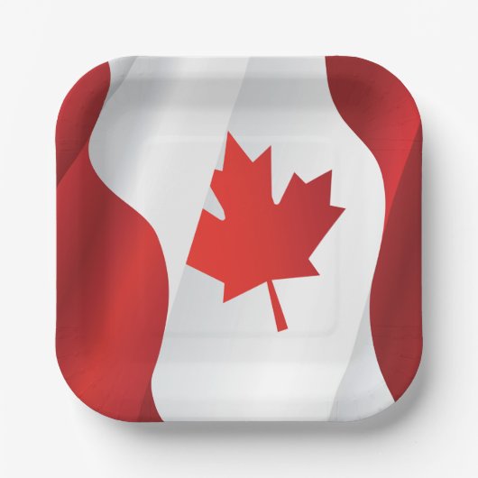 Maple Leaf Canada Flag Papieren Bordje (Voorkant)